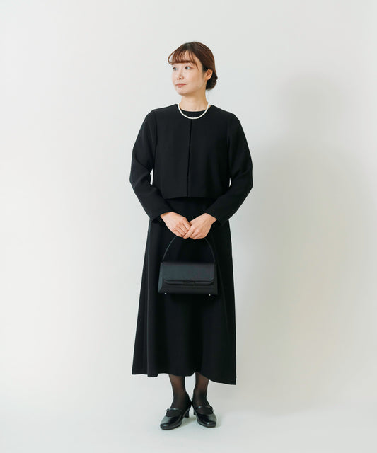 SUMIZUMI/ノーカラークルーネックジャケット(ブラックフォーマル/礼服/喪服)